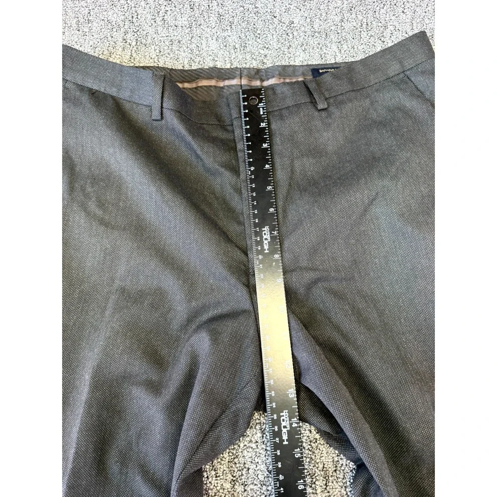 Banana Republic Classic Dress Pants Men 38x32 Gray Straight Leg High Rise Formal